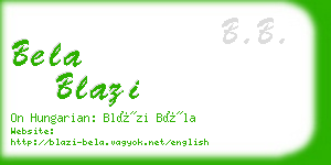 bela blazi business card